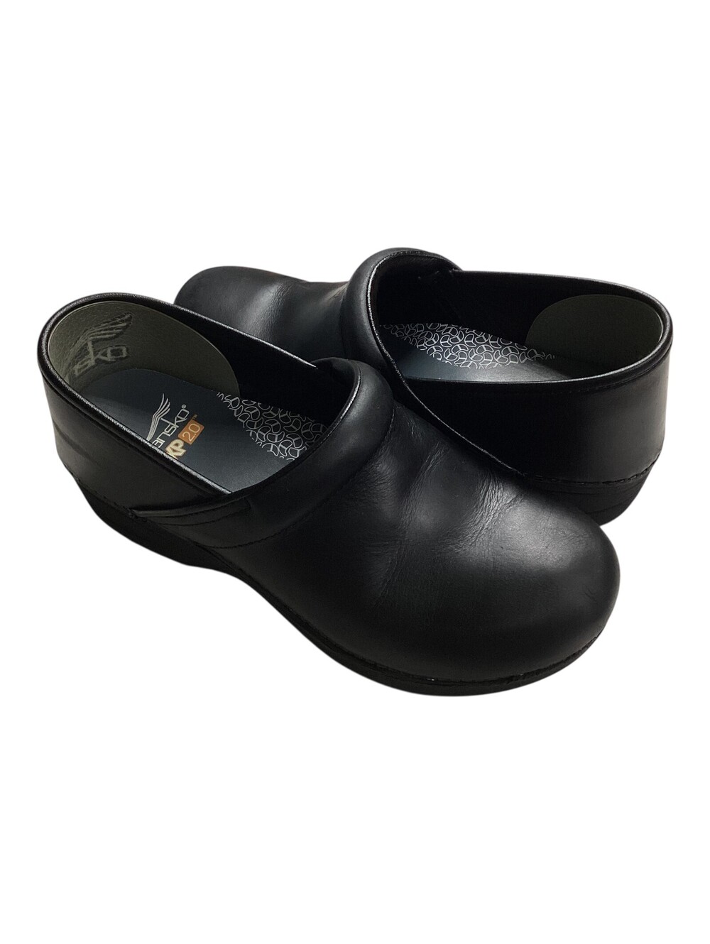 DANSKO Professional Women's Clogs Shoes Leather Sz 40 US 9.5-10 Solid Black GUC